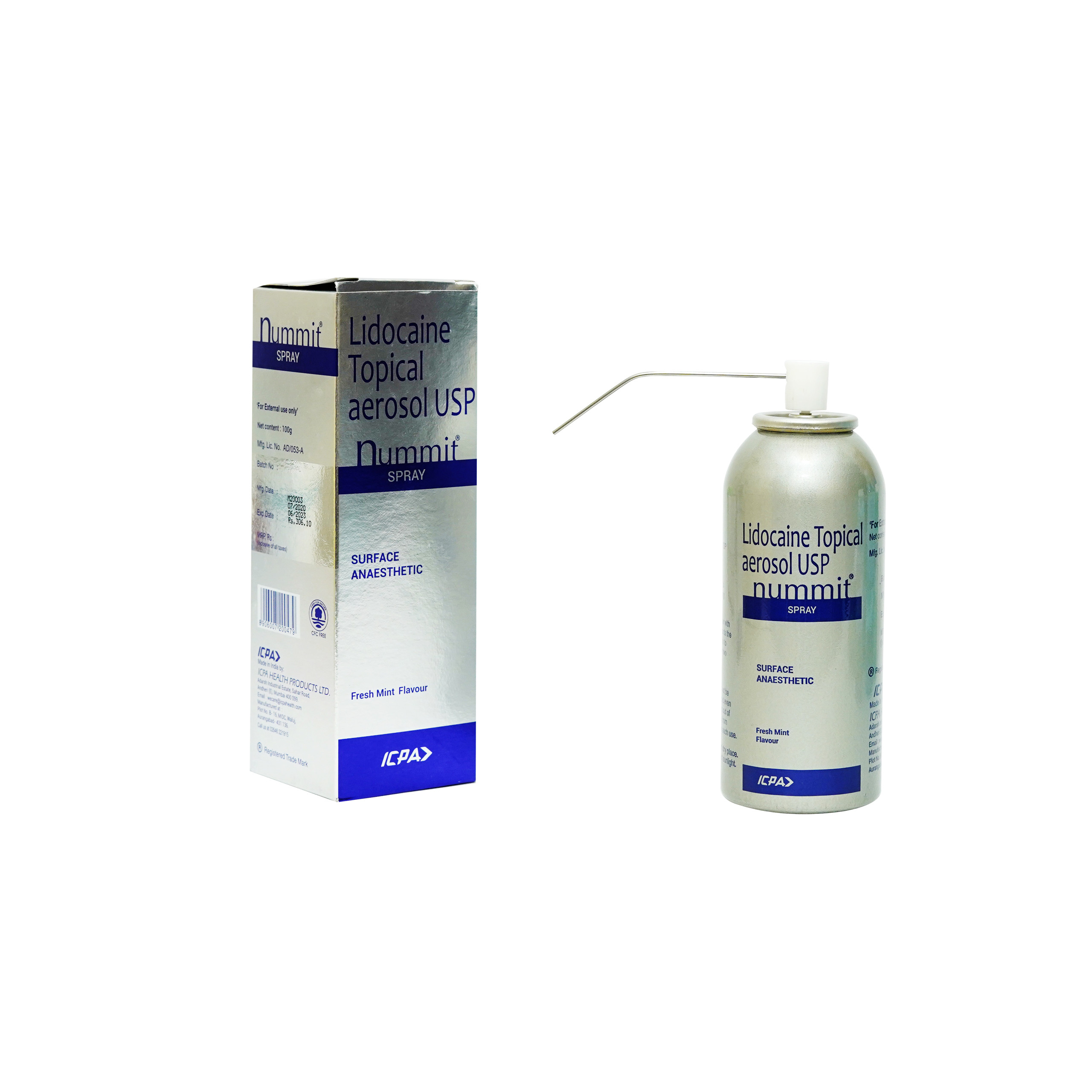 ICPA Nummit Spray - Lidocaine Topical Aerosol USP